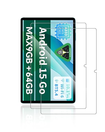 2 Stück Schutzfolie für Teclast P33 10.1 Zoll Tablet, yystao 9H-Gehärtetes Glas Bildschirmschutz kompatibel mit Teclast P33, Kratzfest, Hochauflösend klar