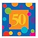 Birthday Stripes 50th Beverage Napkins