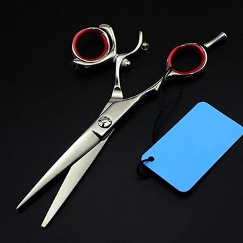 Swivel Thumb Hair Cutting Shears, 5.5 Inch Professional Japan 440c Steel Left Handed Rotate Hair Scissors Haircut Thinning Barber Cutting Shears Hairdresser Scissors,Cutting