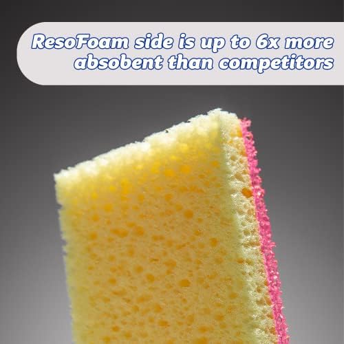Scrub Daddy Sponge Daddy, Dual Sided Scrubbing, Dishwashing Kitchen Sponges for Washing up, Alternative to Non Scratch Scourers for Cleaning Dishes, as used by Mrs Hinch, Assorted Colour Multipack