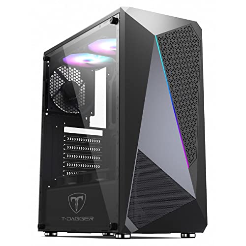 Gabinete Gamer T-Dagger TGC-G25B Preto RGB com Janela Lateral em Acrilico Sem Fans