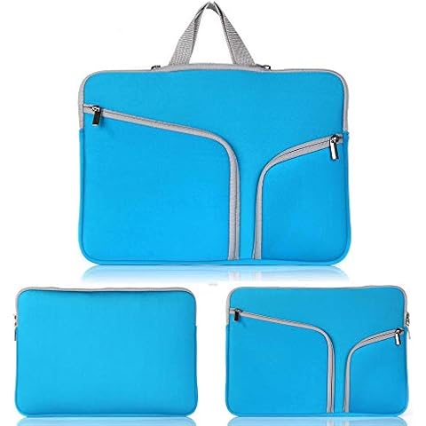 AUConer Sky Blue 11.6 Laptop Carrying sleeve Handle compatible with Microsoft Surface Go 2 2020 HP ProBook X360 11 Lenovo IdeaPad 3 HP Stream 11.6in Samsung 4 11.6in(11.6inch, CarryBag-Blue) Cover