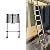 Telesladder Aluminum Folding Ladder, Portable Two-in-One Telescoping Ladder for Household Use/Camper/Attic/Stairs/Truckers Work, Support 330Lbs/5.9M/19.4Ft