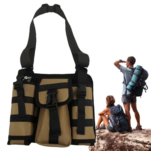 Bolsa tipo estilingue esportiva, bolsa para garrafa de água - Mochila tipo estilingue com vários bol