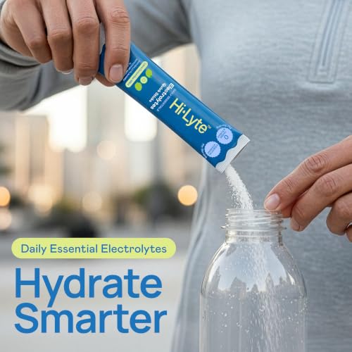 Image of Hi-Lyte Hydration Packets - Lime Cucumber Mint - Sodium, Potassium, Magnesium, Vitamins - Electrolytes Powder Packets for Fasting - No Sugar, No Carbs