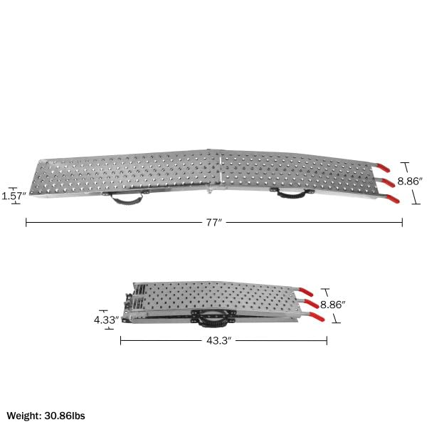 Stalwart 77-Inch Folding Ramp Set