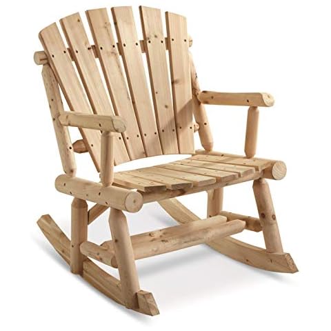 CASTLECREEK Outdoor Rocking Chair Wooden, Oversized Adirondack Rocker for Porch and Patio Cover