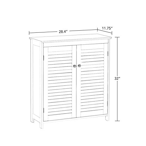 RiverRidge Ellsworth Two-Door Floor Cabinet, One Size, White - Thumbnail 3