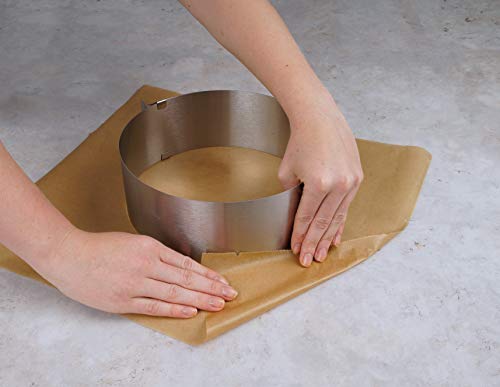 Dr. Oetker 1919 Tortenring Ø16- Ø30cm, flexibel verstellbar, perfekt geeignet für Schichttorten, mit zwei Griffen zum Ziehen, (Farbe: silber), Menge: 1 Stück