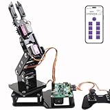 SIYEENOVE Smart Robot Arm for Arduino & ESP32-C3 4DOF Programmable Robotic Arm Building Kit with Joystick/Web App Control for Beginner & Hobbyists, STEM Educational Desktop Mini Arm Easy to Assemble