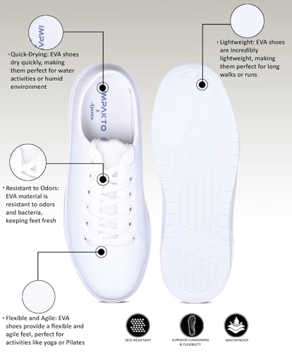 Image of Impakto Men's Sneakers | Lightweight & Washable Casual Shoes | Comfortable Lace-Up Shoes, Office & Travel | Soft Cushioned Insole & Slip Resistant