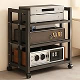 Application polyvalente : ce support multimédia à plusieurs niveaux est parfait pour divers équipements AV tels que les amplificateurs de puissance, les récepteurs, les haut-parleurs de canal central, les lecteurs CD/DVD, les projecteurs et les consoles de jeux. En outre, il sert d'excellents accessoires pour les fournitures de bureau, les livres et plus encore, ce qui le rend idéal pour une utilisation à la maison et au bureau.