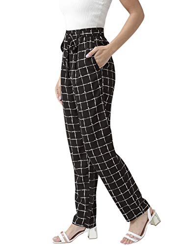 Image of Style Quotient Women Blue & White Original Tapered Fit Striped Cropped Trousers