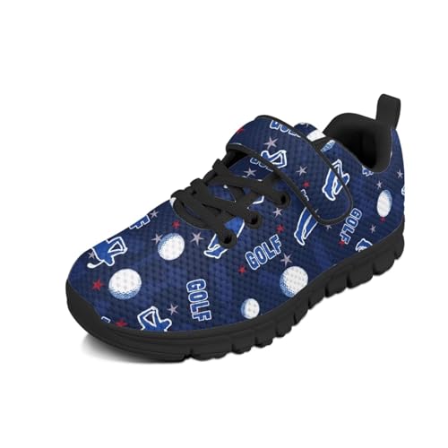 Pointodoor Kids Golf Sneakers for Boys Size 13 Little Kid Sports Shoes Lightweight Slip on Running Tennis Shoes Breathable Athletic Casual Shoes with Hook and Loops by Pointodoor - Used condition - US$36.58