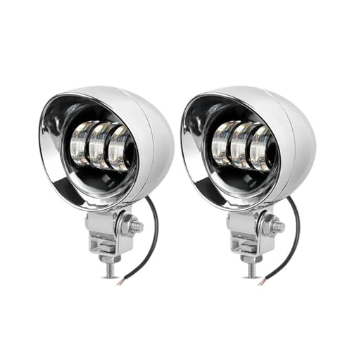Faros de carretera moto y bobber con doble color auxiliar