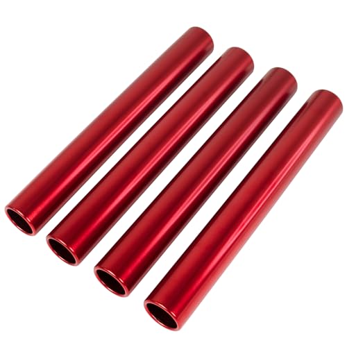 Bâtons de relais en athlétisme (lot de 4) en aluminium léger pour les compétitions et clubs