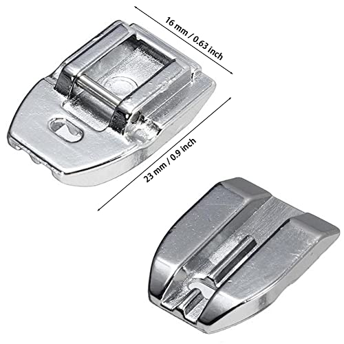 1 Pcs Zipper Foot And 1 Pcs Invisible Zipper Sewing Machine Presser Foot For Most Snap On Singer, Brother, Janome, Babylock Low Shank Sewing Machines #TOP1
