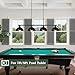 Kwpcvz Pool Table Light for 7' 8' Adjustable Billiard Lights Hanging Over Pool Table Lights, 4 Lights Island Lights Farmhouse Dining Room Light Fixture for Billiards Room, Matte Black Metal Shade