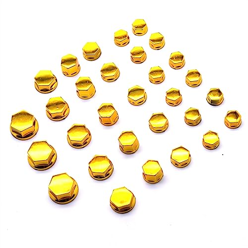 �l�W���i 30 �s�[�X/�Z�b�g�I�[�g�o�C�l�W�J�o�[�L���b�v�i�b�g�{���g�����N���[�����b�L�v���X�`�b�N �ɓK�����郄�}�n R1 R6 XJ6 MT03 MT07 MT09 MT10 FZ6 FZ8 MT 03 07 09(Gold)