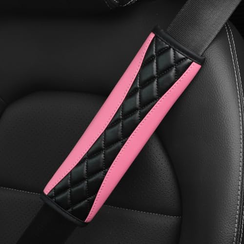 image for Mandark 2PCS Car Seat Belt Covers, Soft Leather Vehicle Seatbelt Strap