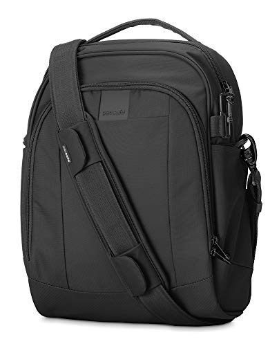 Pacsafe Metrosafe LS250 Lightweight Anti Theft Shoulder Bag, 12 Liter - Black