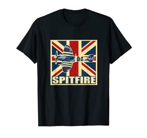 Spitfire Fighter Aircraft Plane WW2 Airplane Aeroplane Camiseta