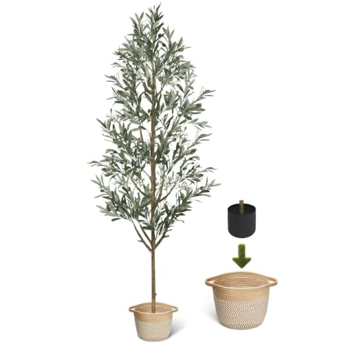Fake Olive Tree 6FT, Faux Olive Trees Artificial...