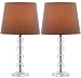 Safavieh Lighting Collection Nola Stacked Crystal Ball 16-inch Table Lamp (Set of 2)