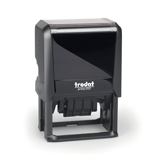 STAMPRINT VERSAL | Sello Personalizado Fechador | Sellos Empresa Automatico | Sellos Fecha Oficina Logo | Sello Entrada/Salida/Recepción | TRODAT 4727 54x31mm 12 años | 6 Lineas