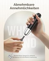 Maestri House Wiederaufladbarer Milchaufschäumer,elektrischer Handschaumbereiter, abnehmbarer Schneebesen aus Edelstahl, Getränkemixer, Aufschäumer, Mini-Mixer für Matcha, Latte, LunaFro Mini – Ansicht 4