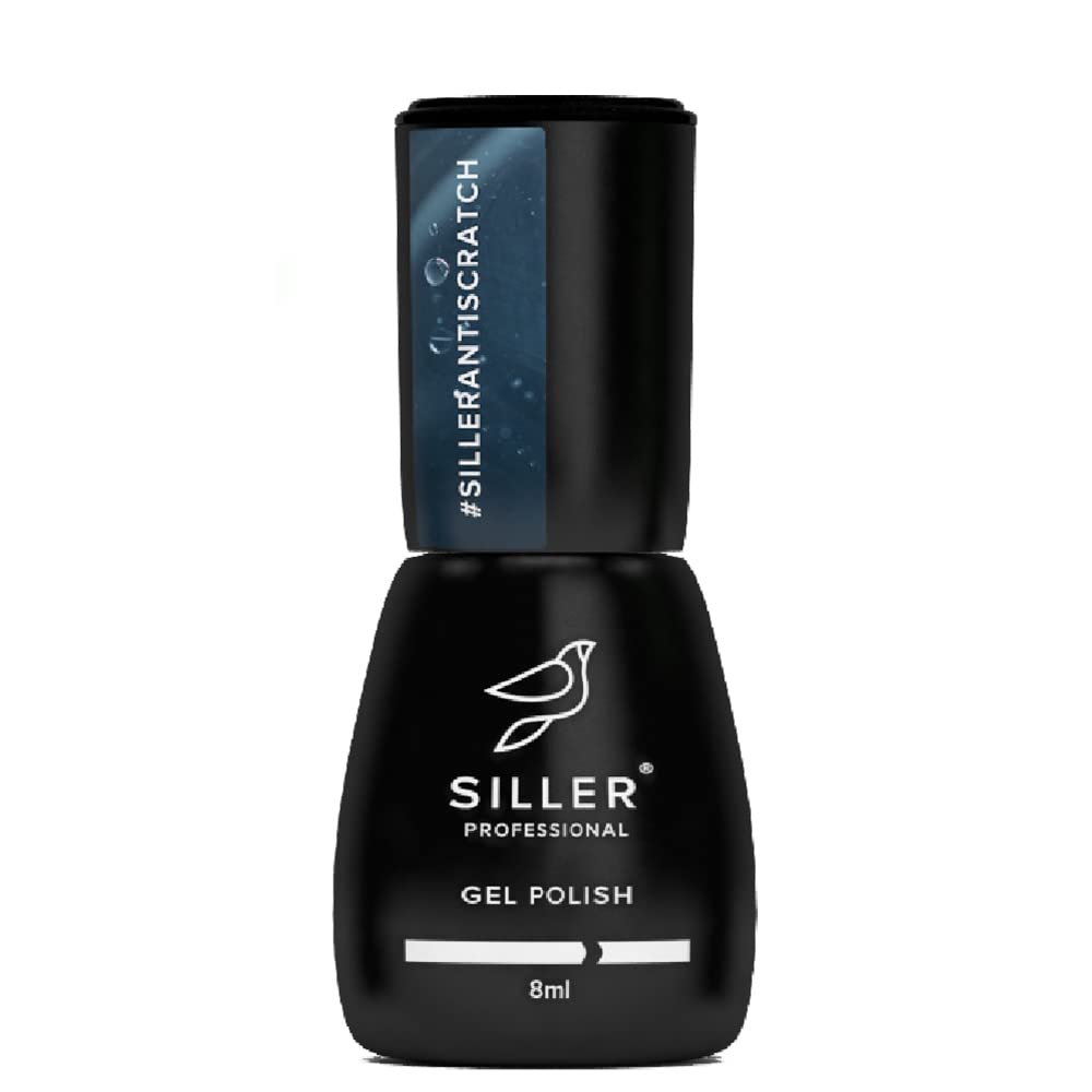 SILLER Rubber BASE Gel Coat, Fiber, Cold, Crystal Shimmer, Hema Free Base, TOP Coat No WIPE, Matte Gel Nail Polish LED/UV Coat Soak Off (Base RUBBER, 30ml. (no brush))