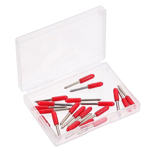 Gogogmee 20pcs Tungsten Engraving Cutters for Cutting Plotter Lettering Blades Angle for Vinyl and Reflective Films Smooth Precision Cutting