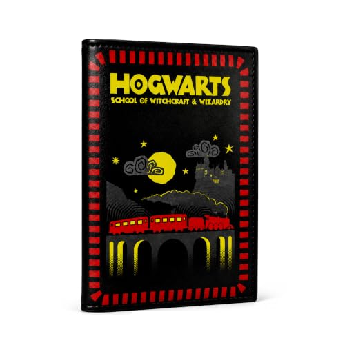 Image of Nasher Miles x Harry Potter Hogwarts Express Passport Sleeve Set of 2 | PU Travel Cover with Cards Slot | Ideal for Travel | Men, Women, Boys, Girls (Black & Red)