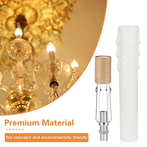Helunsi 6 conjuntos de soquetes de lustre E12, substituição de soquete de candelabro, soquete de luz