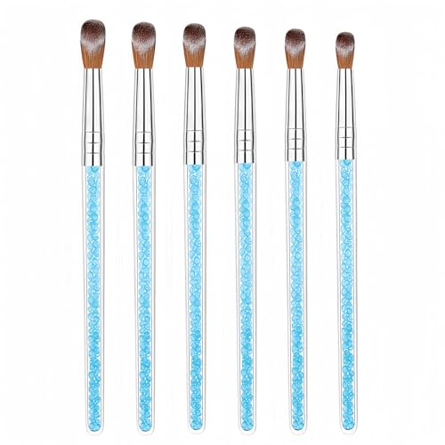 6 Multi-Size Nail Art Brush Set for Acrylic & Dip Powder - Precision 3D Carving, Extension & Detailing, 3A+ Nylon (Pro & Beginner)