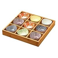 Amazon | FLYILIA 豆皿 小皿 セット 仕切りトレー 竹製 トレイ トレー