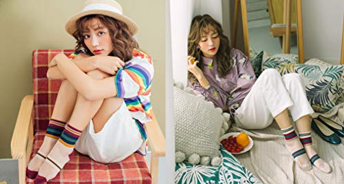 2019 Womens Girls Sexy Pattern Mesh Socks Pack Anklet Socks Short Hosiery2