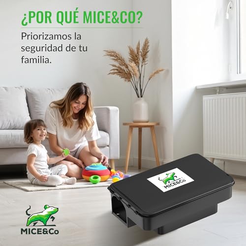 Mice&Co 2 Estaciones de Cebo para Ratas y Ratones - Trampas para Ratas y Ratones Profesionales | Caja Portacebos Veneno - Caja de Cebo Eficaz Raticida Interior y Exterior - imagen 8
