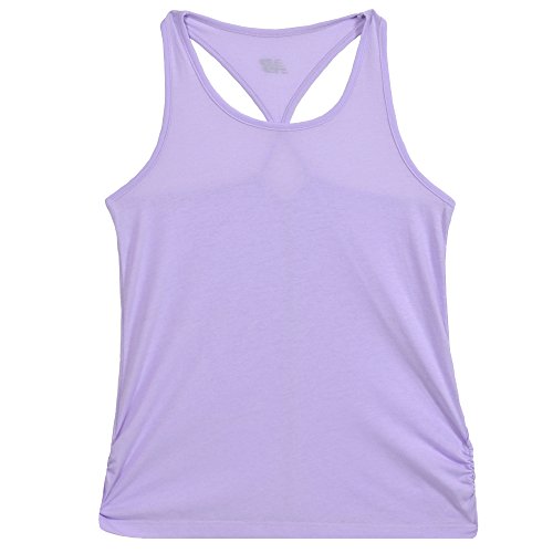 New Balance Girls' Big Athletic Tank Top, Violet Glow, 14
