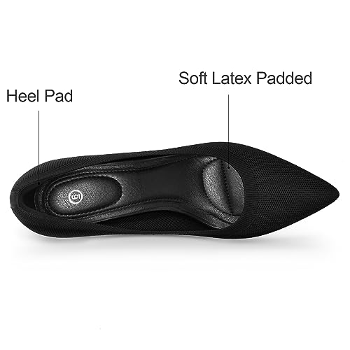 mysoft Kitten Heels for Women Low Heel Pumps 2 Inch Closed Toe Wedding Dress Shoes - Image 2