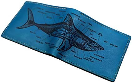 Unik4art - Shark anatomy leather handmade men's wallet, personalized bifold wallet for men, Christmas gift idea for him 2020