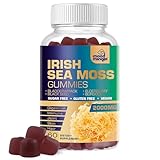 Mood Mingle Irish Sea Moss 2000mg Gummies - Bladderwrack Burdock Elderberry Black Seed Turmeric Omega-3 Vitamins C D3 Zinc - Supplements for Adults Kids - Vegan Sugar Gluten Free Chewable Gummy