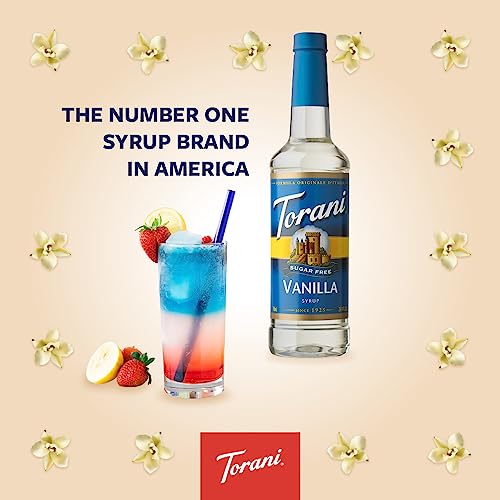 Torani Sugar Free Vanilla Coffee Syrup Gift Set (4 x 750ml) - Classic Taste for Lattes & Iced Beverages - Zero Calorie, Vegan-Friendly Coffee Flavour Enhancer - Image 4