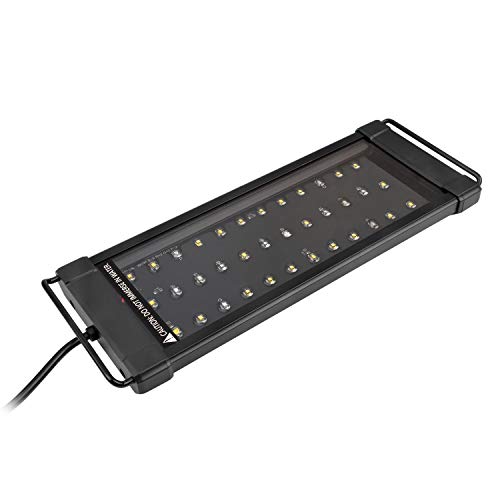 NICREW DeluxeLED Pantalla LED de Acuario, Luz LED de Acuarios y Peceras, Lámpara Tanque Plantados, Iluminación LED para Acuario de Aluminio, 40-55 cm, 13W, 7500 K, 850 LM