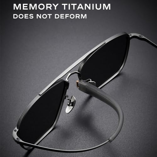 Pure Titanium Men's Sunglasses Outdoor Shades UV400 Sun Glasses2
