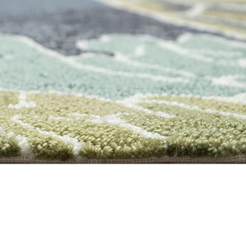 Liora Manne RAVELLA Indoor/Outdoor Hand Tufted Synthetic Blend Durable Area Rug - Contemporary Coastal Turtle Decorative (Akumal Ocean) (2' x 5') - Image 8