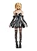 OSIAS Women Anime Misa Amane Black Faux Leather Dress Cosplay Costume with Ear Clips (XXL)