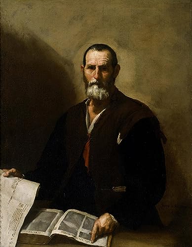 Toile pour decoration murale bureau Jusepe De Ribera Caisses Philosophales affiche 60x90