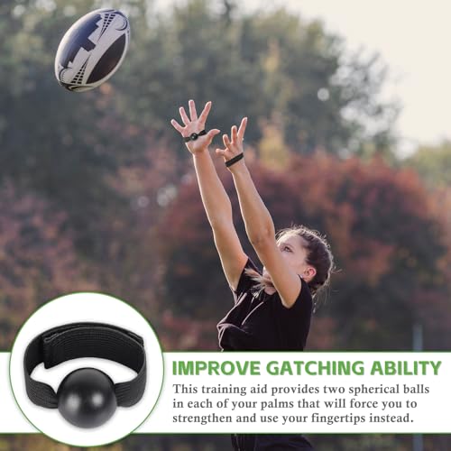 NVAAV 4PCS American Football Catching Trainer Band - Rugby Receiver Training Aid - Volleyball Catching Hand Strap Beginner Practice Fingertip - Thumbnail 7