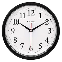 Westclox 461861 10 " Modern Black Analog Wall Clock with Large Display, Battery Powered, Round Westclox 461861 10 " Modern Black Analog Wall Clock with Large Display, Battery Powered, Round item
